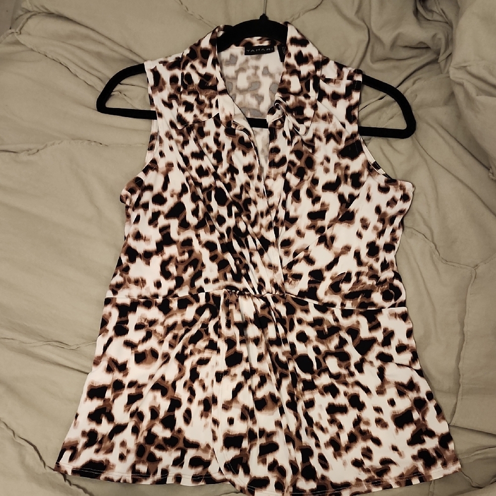 Leopard Print Sleeveless Top